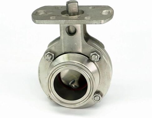 Applicable Pipe Outer Diameter 19/25/32/38/45/51mm Triple clamp 1.5" 2" 304 Stainless Steel Sanitary Ferrule Valve Without Actuator(38x50.5mm) in Saudi Arabia
