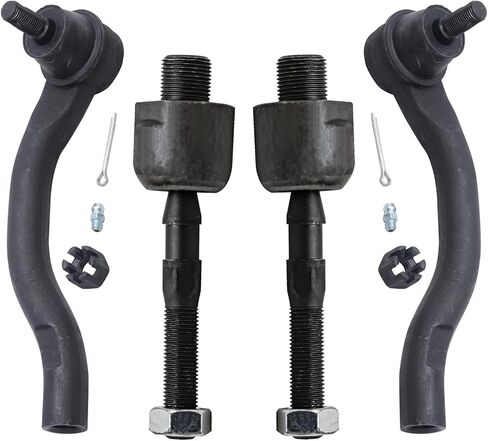 Detroit Axle - 4 Front Tie Rods for 2008-2012 Honda Accord 2009 2010 2011 Inner & Outer Tie Rod Ends Replacement in Kuwait