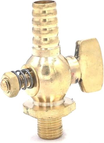 1/8" 1/4" 3/8" 1/2" Male Thread to 8mm 10mm I/D Hose Barbed Brass Drain Cock Stop Valve for Fuel, Gas, Oil, Air(10mm,1/8") in Saudi Arabia