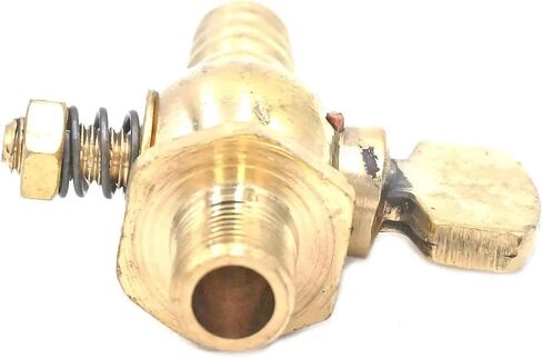 1/8" 1/4" 3/8" 1/2" Male Thread to 8mm 10mm I/D Hose Barbed Brass Drain Cock Stop Valve for Fuel, Gas, Oil, Air(10mm,1/8") in Saudi Arabia
