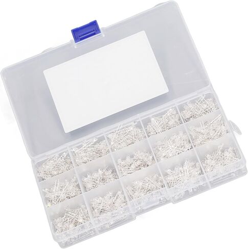 GIFTER 750 قطعة من الثنائيات الباعثة للضوء LED الواضحة مع صندوق تخزين مشرق للمشروعات اليدوية والتجارب الإلكترونية للعلوم المدرسية ومؤشرات إشارة ديكور السيارة in Kuwait