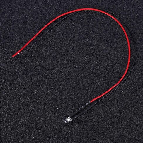 Fafeicy LED صمام ثنائي باعث للضوء سلكي 50 قطعة رأس مستدير مضيء خافت للضوء خرز توصيل مستقيم 12 فولت 3 مم لمشاريع ديكور المنزل بنفسك in Kuwait
