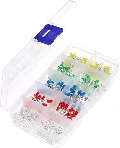 200pcs 3mm 5 Colors LED Light Emitting Diode Universal LED Light Assorted Kit DIY LED Diode Set in Saudi Arabia