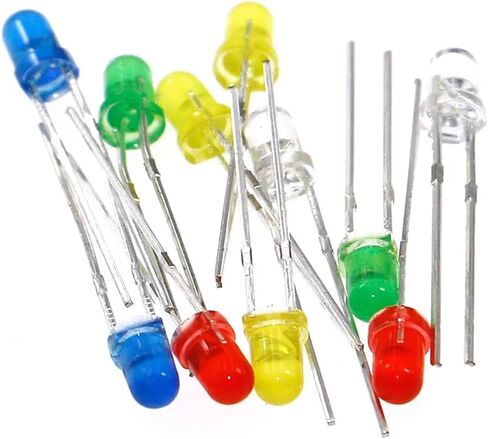 200pcs 3mm 5 Colors LED Light Emitting Diode Universal LED Light Assorted Kit DIY LED Diode Set in Saudi Arabia