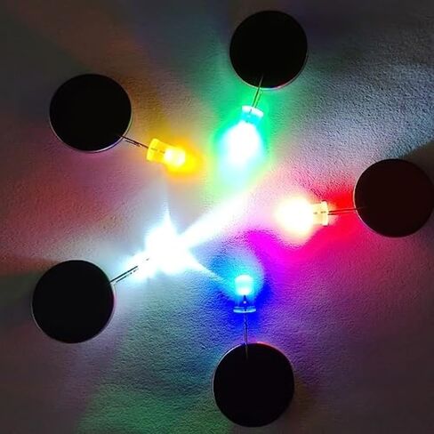 300 Pieces LED Diode Assortment Kit, 3mm and 5mm Multicolor Emitting Diodes Light Bulbs in Red, Green, Blue, Yellow, White, 3V 20mA for Electronics Projects, Christmas Lights, and DIY Crafts in Saudi Arabia