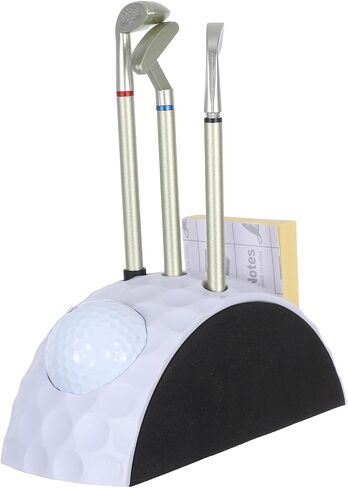STOBAZA Golf Pen Holder Desk Decor with 360° Rotating Putter Pen Stand White Stylish Golf Office Accessory for Men and Home Desktop Organization in Saudi Arabia