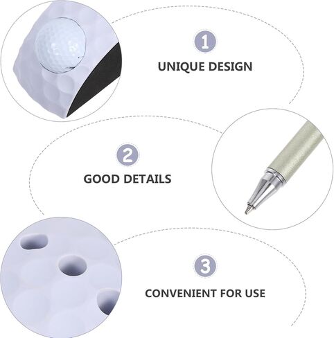 STOBAZA Golf Pen Holder Desk Decor with 360° Rotating Putter Pen Stand White Stylish Golf Office Accessory for Men and Home Desktop Organization in Saudi Arabia