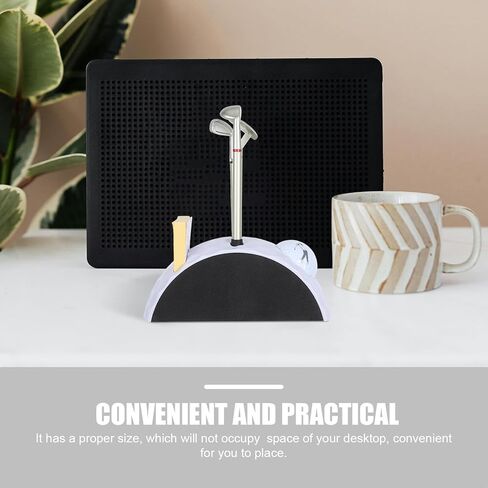 STOBAZA Golf Pen Holder Desk Decor with 360° Rotating Putter Pen Stand White Stylish Golf Office Accessory for Men and Home Desktop Organization in Saudi Arabia