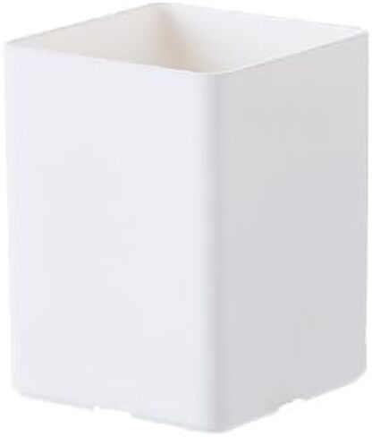 Square Plastic Pen Holder for Desk – Office Stationery & Makeup Brush Storage Container for Home & Workspace in Saudi Arabia