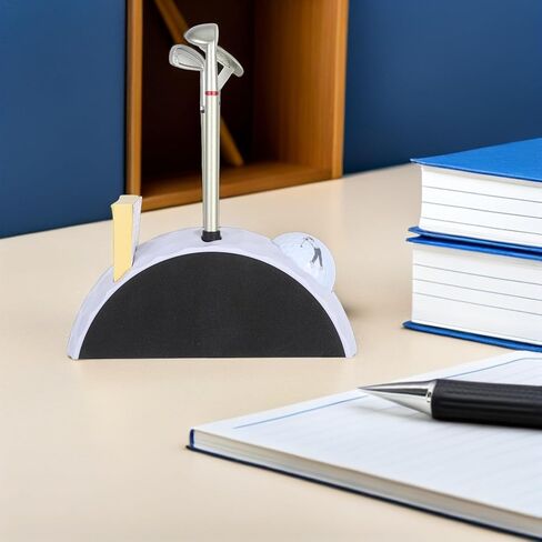 Golf Pen Holder Rotating 360° White Desktop Golf Statue Decor for Office and Father’s Day in Saudi Arabia