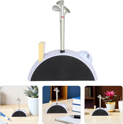 Golf Pen Holder Rotating 360° White Desktop Golf Statue Decor for Office and Father’s Day in Saudi Arabia