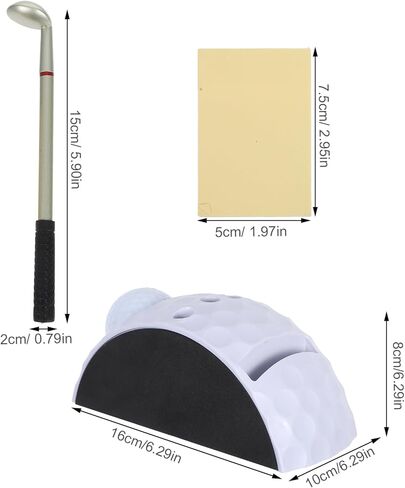 Golf Pen Holder Rotating 360° White Desktop Golf Statue Decor for Office and Father’s Day in Saudi Arabia