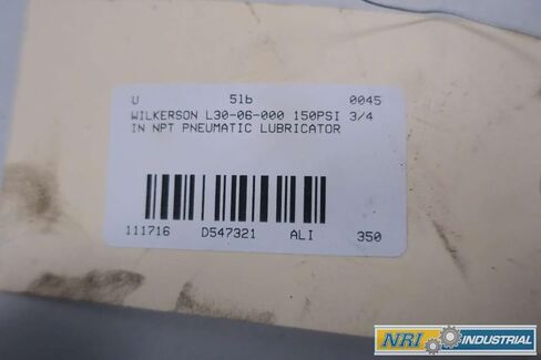 ويلكرسون L30-06-000 اقتصادي 150PSI 3/4 في NPT مشحم هوائي D547321 in Kuwait