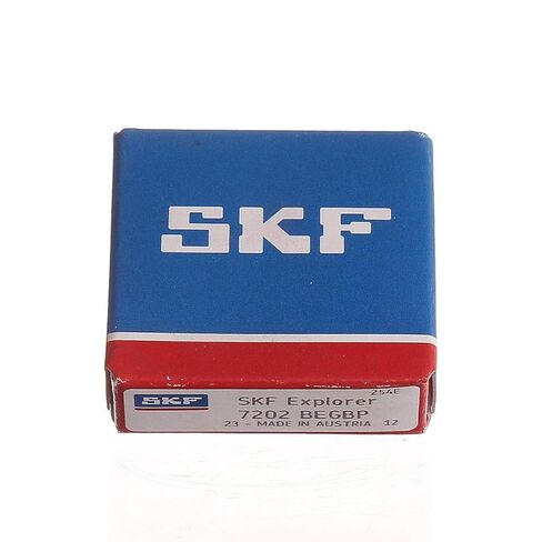 SKF 7202 BEGBP Angular Contact Ball Bearing, Single Row Standard, 15 mm Bore, 35 mm OD, Polyamide Cage in Saudi Arabia