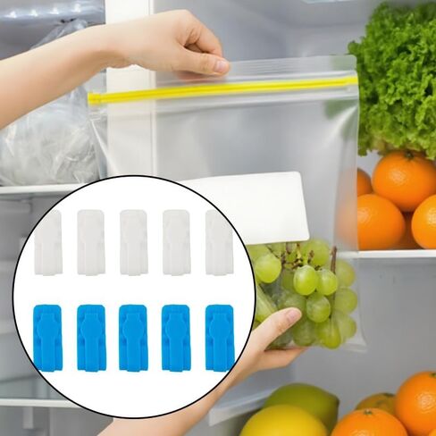 10 Pcs Vacuum Storage Bag Sealing Clips Reusable Zipper for Space Saver Compression Bags, Clothes, Bedding Storage and Food Storage Bags in Saudi Arabia
