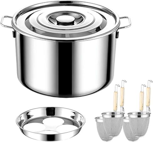 Pasta Pots Pasta Cooker, Pasta Pot with Colander, Stainless Steel Vegetable Noodle Cooking Pot, Commercial 2/3/4 Holes Soup Pot Set with Lid, Gas Stove and Indu in Saudi Arabia