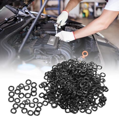 GARVALON 500 قطعة نوع الضغط موجة الربيع غسالات الصلب جوانات صناعية 4x8x0.3 مللي متر ل مسامير الربط السحابات in Kuwait