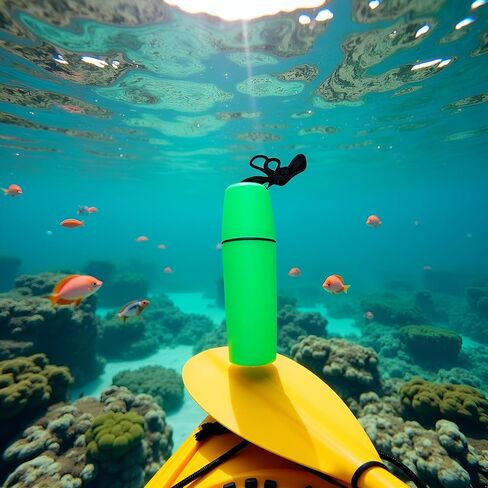 Green Waterproof Container Bottle Holder with Lanyard - Floating Dry Box for Kayak, Canoe, Boat, Diving, and Snorkeling - Watertight Plastic Case with Hook and O-Ring Seal for Outdoor Activities in Saudi Arabia