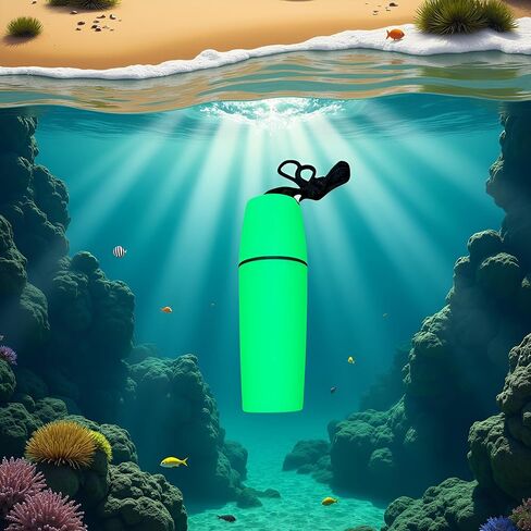 Green Waterproof Container Bottle Holder with Lanyard - Floating Dry Box for Kayak, Canoe, Boat, Diving, and Snorkeling - Watertight Plastic Case with Hook and O-Ring Seal for Outdoor Activities in Saudi Arabia