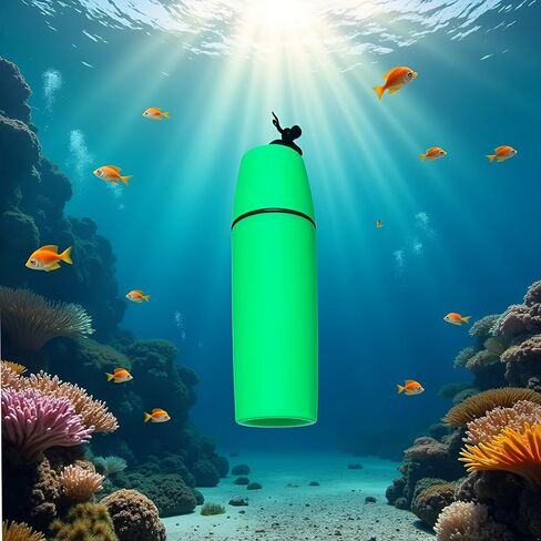 Green Waterproof Container Bottle Holder with Lanyard - Floating Dry Box for Kayak, Canoe, Boat, Diving, and Snorkeling - Watertight Plastic Case with Hook and O-Ring Seal for Outdoor Activities in Saudi Arabia