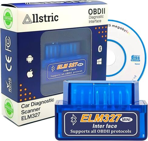 allstric® OBD2 Scanner Bluetooth elm327. أداة تشخيص السيارات لجميع السيارات. قارئ رمز OBD مع إعادة تعيين ، يقرأ DTCs ، ومسح التحقق من ضوء المحرك ومعلومات السيارة واختبار مستشعر O2. أداة تشخيص سيارة FixD in Saudi Arabia