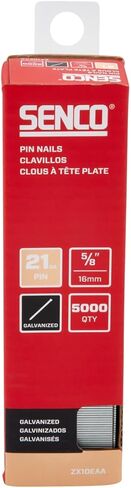 SENCO ZX10EAA 5/8" 21 Gauge Pin Nails, Galvanized Finish 5,000 Count Pack in Saudi Arabia