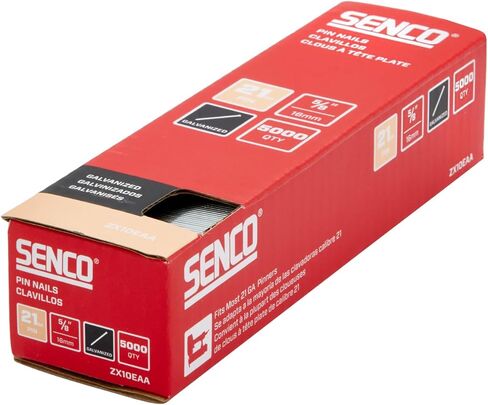 SENCO ZX10EAA 5/8" 21 Gauge Pin Nails, Galvanized Finish 5,000 Count Pack in Saudi Arabia