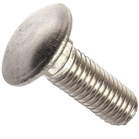 10-24 x 1 Carriage Bolts, Round Head, Square Neck, Stainless Steel 18-8, Full Thread, Plain Finish, Flat Point, Quantity 50 by Fastenere in Saudi Arabia