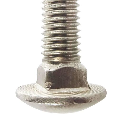 10-24 x 1 Carriage Bolts, Round Head, Square Neck, Stainless Steel 18-8, Full Thread, Plain Finish, Flat Point, Quantity 50 by Fastenere in Saudi Arabia
