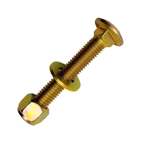 1/2"-13 x 3 Grade 8 Carriage Bolts (4-Pack) – Heavy-Duty Coarse Thread Bolts with Flat Washers & Nylon Lock Nuts –Round Head Square Neck SAE J429 Anti-Vibration 3.0" in Saudi Arabia