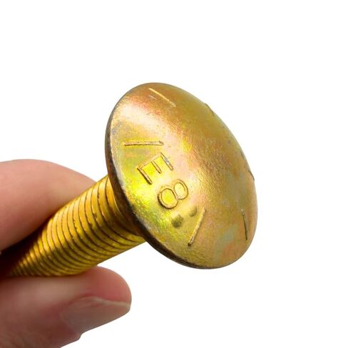 1/2"-13 x 3 Grade 8 Carriage Bolts (4-Pack) – Heavy-Duty Coarse Thread Bolts with Flat Washers & Nylon Lock Nuts –Round Head Square Neck SAE J429 Anti-Vibration 3.0" in Saudi Arabia