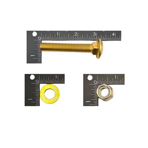 1/2"-13 x 3 Grade 8 Carriage Bolts (4-Pack) – Heavy-Duty Coarse Thread Bolts with Flat Washers & Nylon Lock Nuts –Round Head Square Neck SAE J429 Anti-Vibration 3.0" in Saudi Arabia