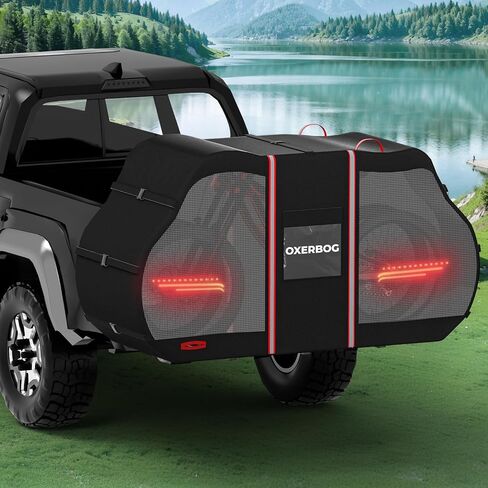 Bike Cover for Transport On Rack, Bicycle Road Bike Covers for Electric Bikes Outdoor Storage Waterproof for Transport 2 Bikes on Car Rear, with License Plate Window, Visible tail lights in Kuwait