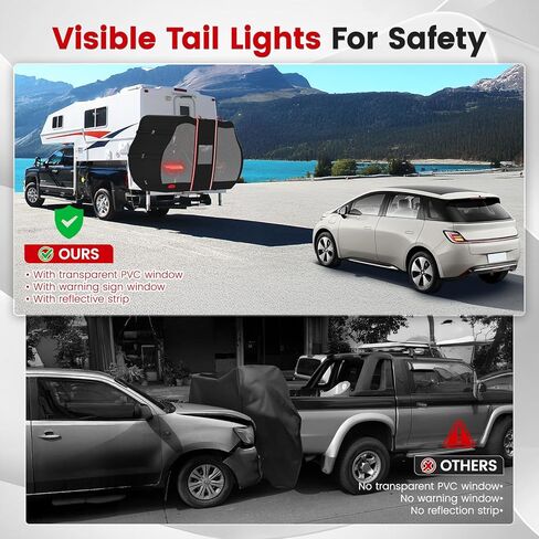 Bike Cover for Transport On Rack, Bicycle Road Bike Covers for Electric Bikes Outdoor Storage Waterproof for Transport 2 Bikes on Car Rear, with License Plate Window, Visible tail lights in Kuwait