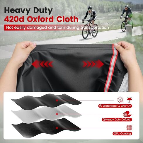 Bike Cover for Transport On Rack, Bicycle Road Bike Covers for Electric Bikes Outdoor Storage Waterproof for Transport 2 Bikes on Car Rear, with License Plate Window, Visible tail lights in Kuwait