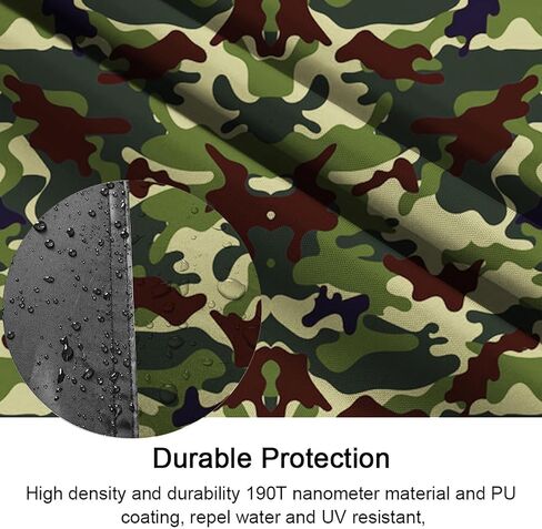 Roctee Bicycle Cover Waterproof Wind Rain Snow Proof Outdoor Mountain Bike Road Travel Bike Cycle Covers with Storage Bag, 78.7''(L) * 27.6''(W) * 43.3''(H) for XL Size (Black & Camo) in Kuwait