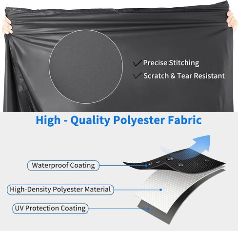 غطاء دراجة مقاوم للماء في الهواء الطلق - غطاء دراجة بتصميم مدبب مقاس 82.7 × 43.3 بوصة لدراجات الجبال والطرق، واقي عالي الكثافة من أشعة الشمس فوق البنفسجية مع حاشية مرنة، أساسي للركاب خفيف الوزن in Kuwait