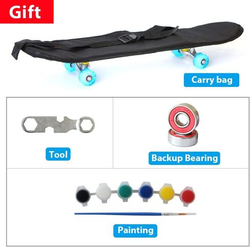 PHOEROS Complete Skateboards- Standard Skateboards for Beginners Kids Boys Girls Teenager- 31''x 10''Canadian Maple Cruiser Pro Skate Board, Skateboards in Saudi Arabia