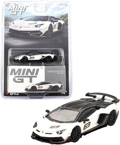 Diecast Model Car متوافقة مع Mini GT 1:64 Lamborghini Aventador SVJ 63 Roadster Nero Aldebaran Limited Edition Mgt00803 in Kuwait