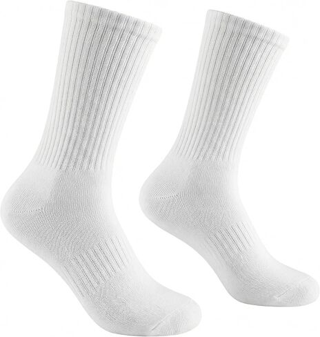 Coolmax Moisture Control Crew Socks for Men & Women – Cushioned Athletic & Hiking Cotton Socks, Breathable, 4-Pack in Kuwait