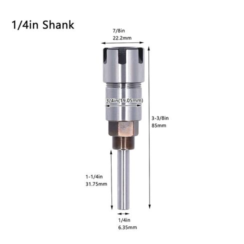 Fafeicy Carbide Router Bit Spacer Sleeve/Shaft Extender, 1/4 Inch Round Shank Adapter Holder for Wood Trimming Milling Engraving Machines, Quick Install Router Holder for Precise Woodworking in Saudi Arabia