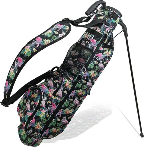 Sunday Golf Bag with Strap & Stand, Lightweight Golf Stand Bags with Two-Way Divider/Cooler Pocket, Golf Club Bags Holds 5-6 Clubs for Driving Range, Par 3 and Standard Courses in Saudi Arabia