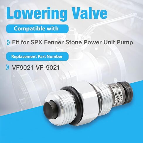 Lowering Valve VF-9021 Fit for SPX Fenner Stone Power Unit Pump, Manual Release Cartridge Valve Replace VF9021 in Kuwait