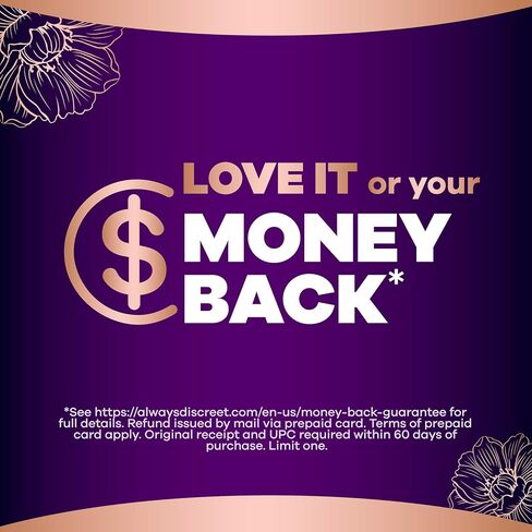 Always Discreet Boutique Adult Incontinence Bladder Leak Panty Liners for Women, Very Light Absorbency, Long Length, Up to 100% Bladder Leak Protection, 32 Count in Kuwait