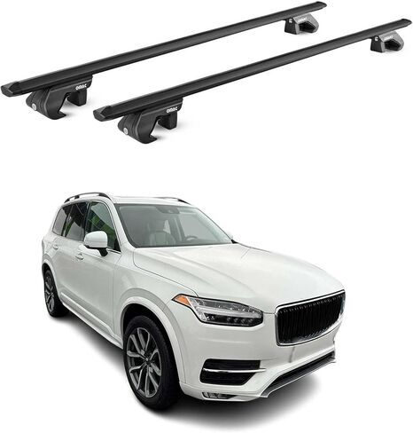 Omac Roof Rack Cross Bars حامل أمتعة لفولفو XC90 2002-2014 ALU Silver 2PCS in Saudi Arabia