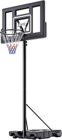 طوق كرة سلة قابل للتعديل بطول 6 – 10 أقدام، نظام هدف كرة السلة المحمول في الهواء الطلق مقاس 44 بوصة مع قاعدة كبيرة قابلة للتعبئة، عجلات، لوحة خلفية مقاومة للكسر للأطفال والمراهقين والبالغين in Kuwait