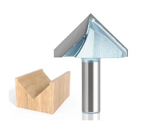 1pc 12mm 1/2′′ Shank 90 Degree V Groove Template V-Groove Router Bit Cleaning Flush Trim Corner Round Cove Box Bits Tools(12X60mm) in Saudi Arabia