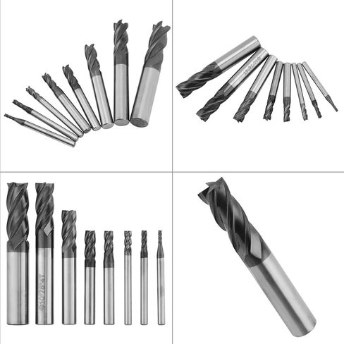 8PCS End Mill Set, 2-12mm Milling Cutter Carbide Cnc Milling Cutter Drill Bits Tungsten Steel End Mills Tool for Use in Saudi Arabia