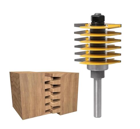 1pc 8mm 12mm 1/2in Shank 2 Teeth Adjustable Finger Joint Router Bit Tenon Cutter Industrial Grade for Wood Tool(12mm Shank) in Saudi Arabia