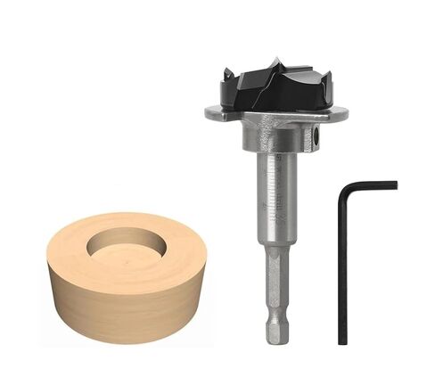 1pcHexagonal Shank 35mm Adjustable Carbide Drill Bits Hinge Hole Opener Boring Bit Tipped Drilling Tool Woodworking Cutter in Saudi Arabia